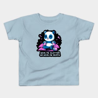 Give me glitter! Cute Funny Panda Girly Animal Lover Artwork Kids T-Shirt